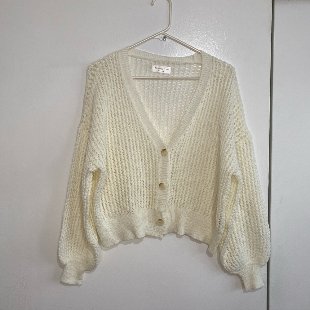 Cozy Cream Knit Cardigan Sweater